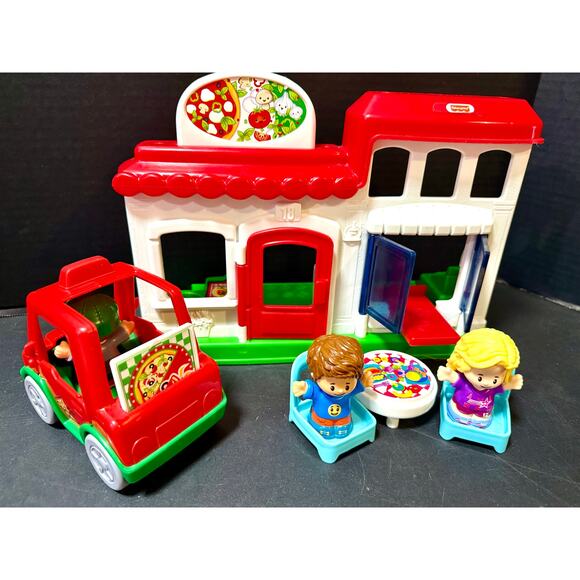 fisher-price Little People Playset We Deliver Pizza Place Delivery truck set - Picture 5 of 6